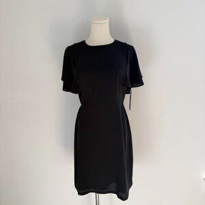Maggy London Flutter Sleeve Crepe Sheath Dress | Black | Womens Size 4